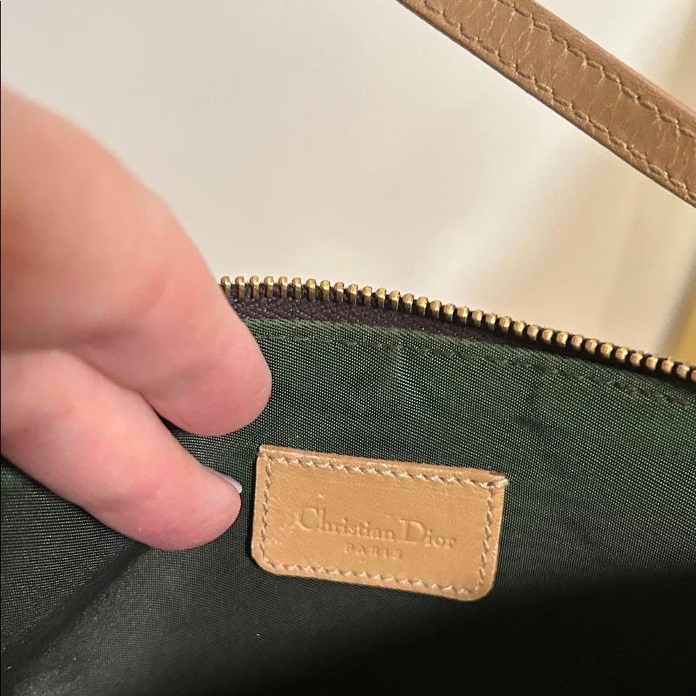 Vintage Like New Christian Dior Trotter Brown and Tan Saddle Bag